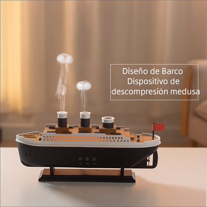 Difusor de Aroma en Forma de Barco con Efecto Medusa