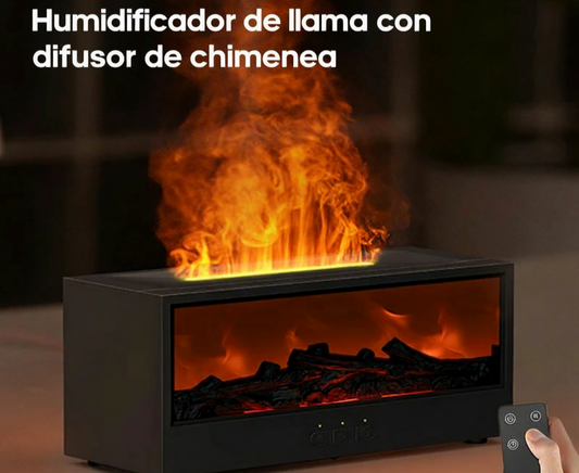 Difusor Aromático con Llama Decorativa | 150ml | Control Remoto