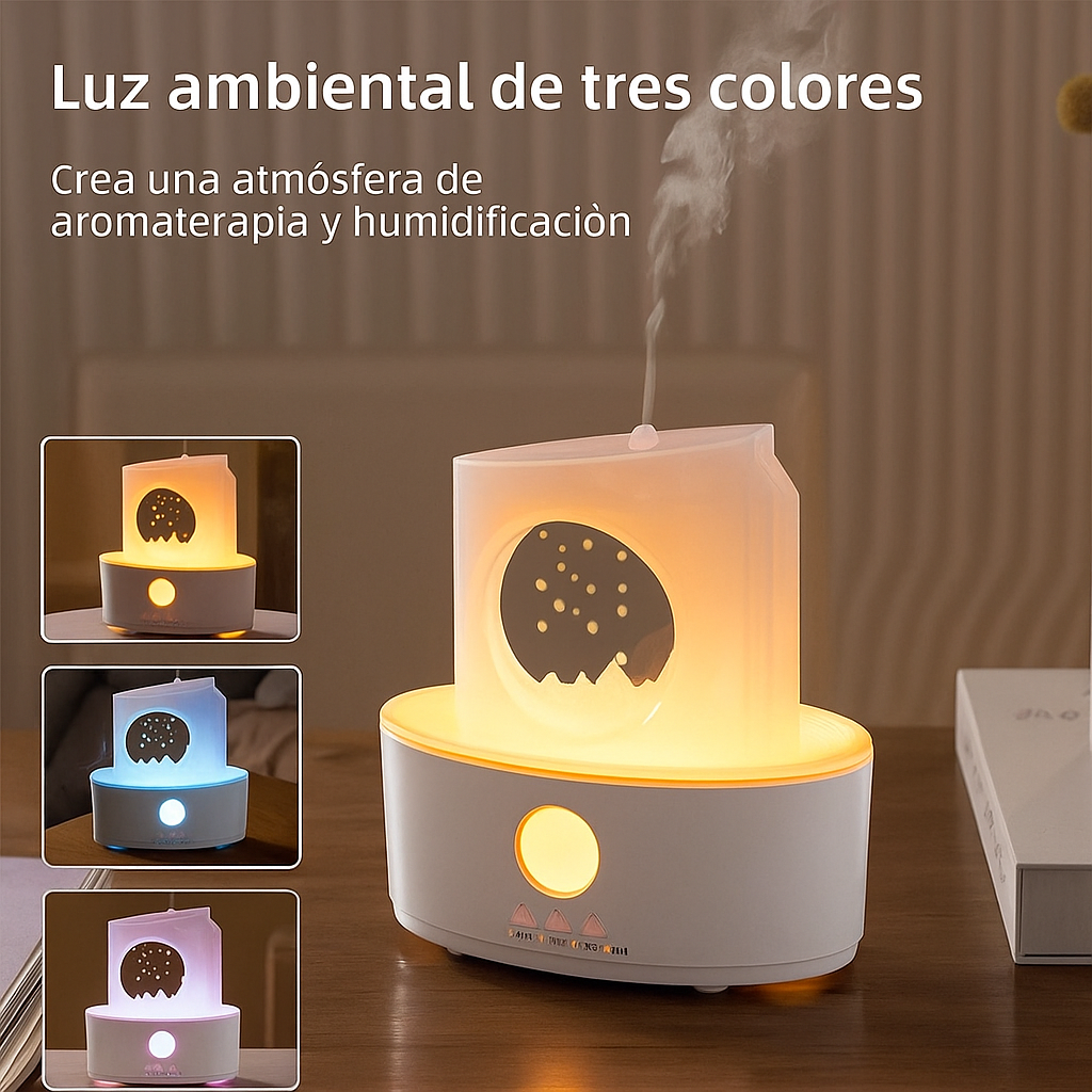 Difusor de Aroma de nubes de lluvia Humidificador de aire Control remoto Atomizador de fragancia ultrasónico con luz nocturna LED Difusor de gotas de lluvia Zen